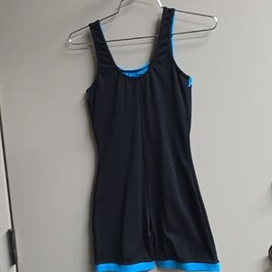 Black and Blue Sleeveless Jumpsuit